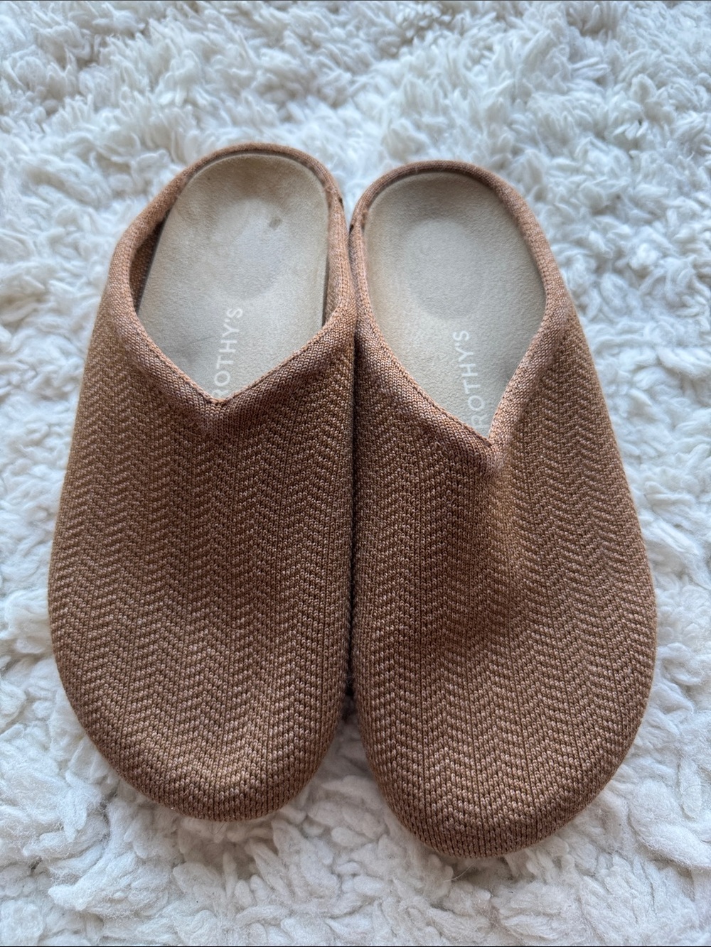 Rothy’s Tan Herringbone Clog